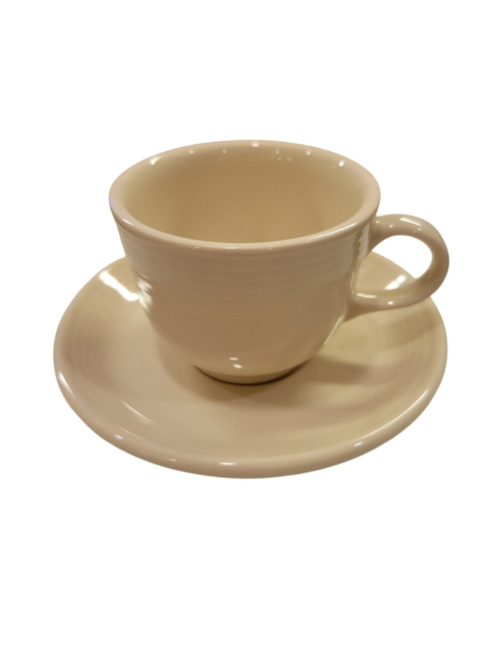 Fiesta® Linen Teacup & Saucer Set | Homer Laughlin Fiestaware Neutral Beige
